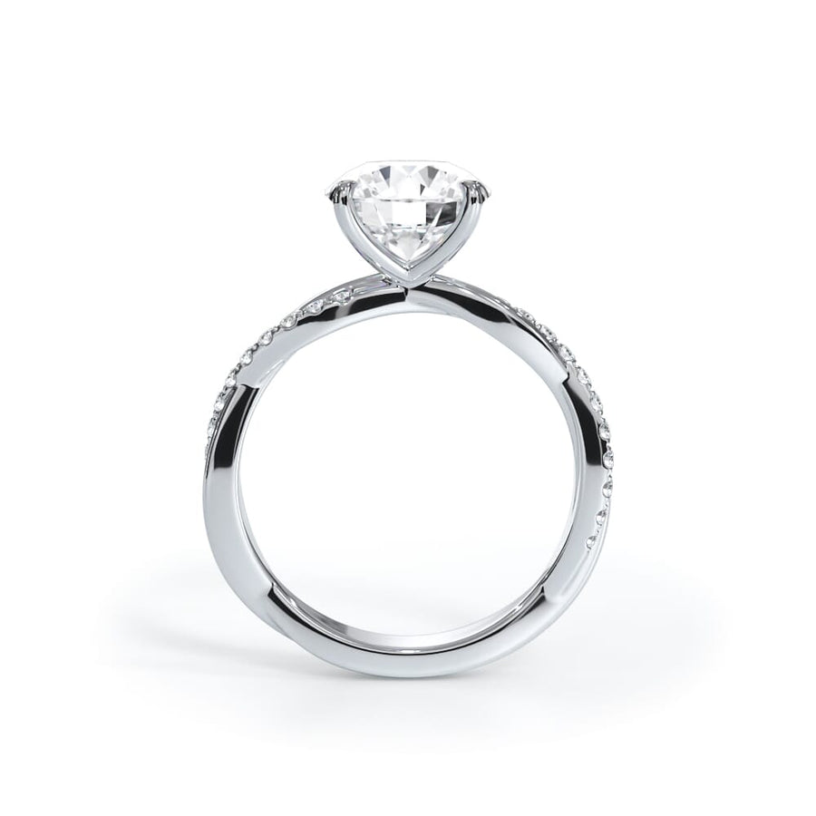 Cressida Pavé Twist Lab Engagement Ring Setting