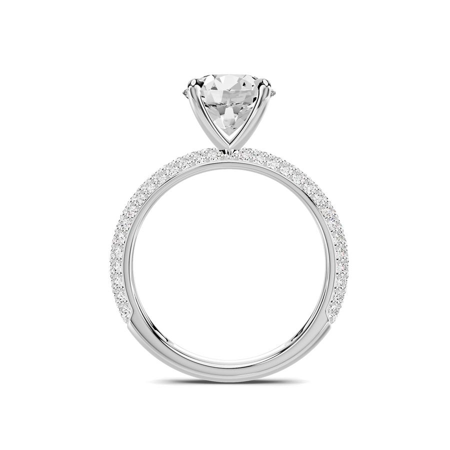 Audra Rolled Pavé Engagement Ring Setting