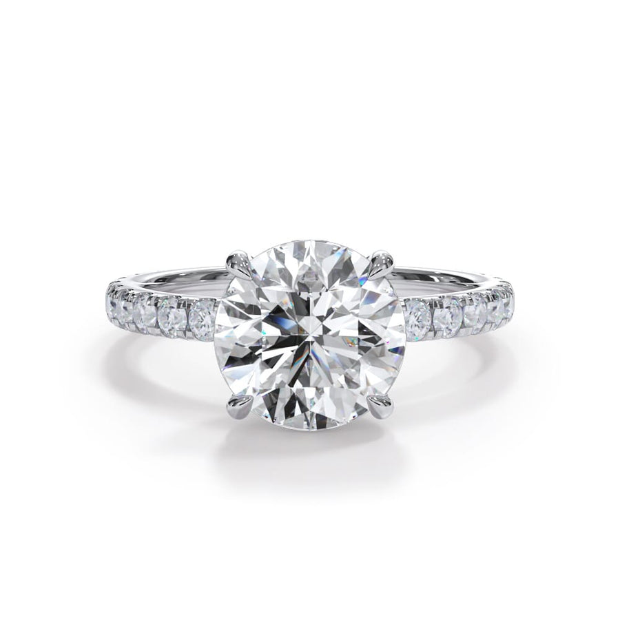 Josephine Pavé Hidden Halo Lab Engagement Ring Setting (2mm)