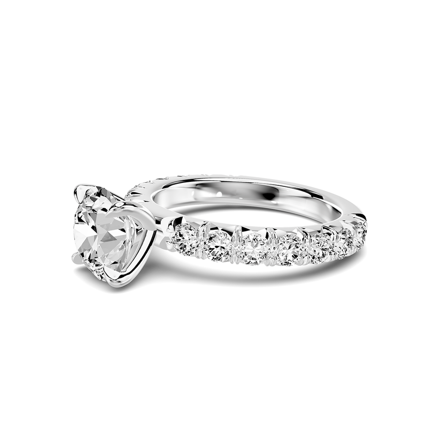 Noelle French Pavé Lab Engagement Ring Setting (1 ct. tw.)