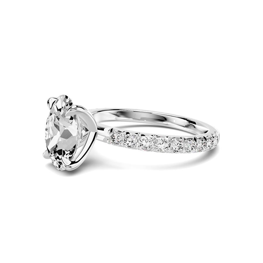 Isabelle French Pavé Lab Engagement Ring Setting (1/2 ct. tw.)