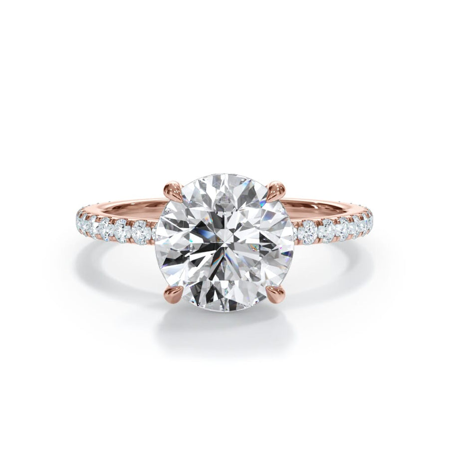 Annelise Pavé Hidden Halo Lab Engagement Ring Setting