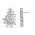 White gold marquise floral cluster earrings side profile with backing, secure screw post and prong details, classic white gold multi-diamond studs