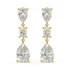 Pair of yellow gold lab-grown diamond solitaire stud earrings with round brilliant center diamond in classic prong setting, front view, luxury timeless diamond jewelry