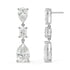 Front and back views of white gold lab-grown diamond solitaire earrings with round center stone, premium ethical diamond jewelry