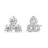 Rear view of white gold Trinity Studs with butterfly backs, allergy free and lightweight for nonstop wear from morning to evening.