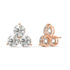 Backside of rose gold Trinity Studs with double notch backs, sustainable origin and perfect for gifting with impressive packaging.