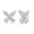 Back view of Elara Stud Earrings bezel set stud in white gold, highlighting the proportional face and DEF color for minimalist power in eco-conscious design.
