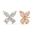 Back view of Elara Stud Earrings bezel set stud in rose gold, showcasing the clean design that elevates any look with VS+ clarity and effortless net-zero shine.