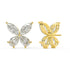 Back view of Elara Stud Earrings bezel set stud in yellow gold, emphasizing the stack-ready simplicity and VS+ clarity that make it an effortless essential with zero environmental guilt.