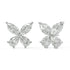 Angled front view of Elara Stud Earrings bezel set diamond in white gold, designed for snag-free comfort and endless light in hypoallergenic sustainable craftsmanship.