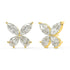Angled front view of Elara Stud Earrings bezel set diamond in yellow gold, highlighting the round brilliant fire that elevates looks without fuss in hypoallergenic, lightweight sustainable style.