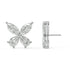 Side and back view of Elara Stud Earrings lab grown diamond in white gold, showing the domed bezel profile and double-notch backs for locked-in stability through any day.