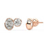 Back view of Sorelle Studs double diamond studs in rose gold, showcasing the low-profile fit that makes them effortless essentials with premium lab-grown quality.