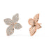 Back view of Aalaya Pave lab-grown floral studs in rose gold, showcasing the refined design that turns simple moments into radiant ones with ethical shine.