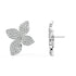 Side and back view of Aalaya Pave diamond earrings in white gold, showing pave settings and double-notch backs for secure, lightweight comfort in eco-conscious design.