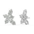 Back view of Alure Clusters lab-grown floral studs in white gold, highlighting the ~17.9 mm height and net-zero emissions for bold, ethical presence.