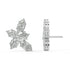 Side and back view of Alure Clusters diamond earrings in white gold, showing prong settings and double-notch backs for secure, all-day comfort in eco-conscious style.