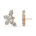 Side and back view of Alure Clusters diamond earrings in rose gold, featuring hypoallergenic materials and secure backs for comfortable, ethical wear.