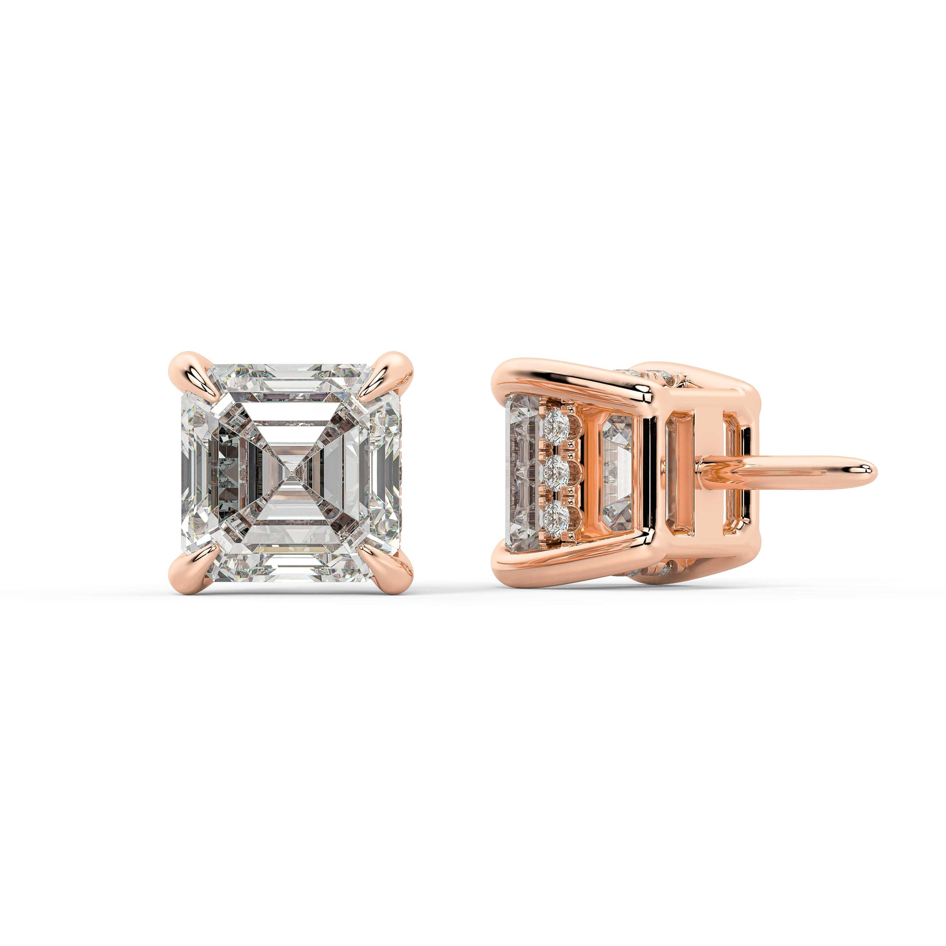 Asscher Studs
