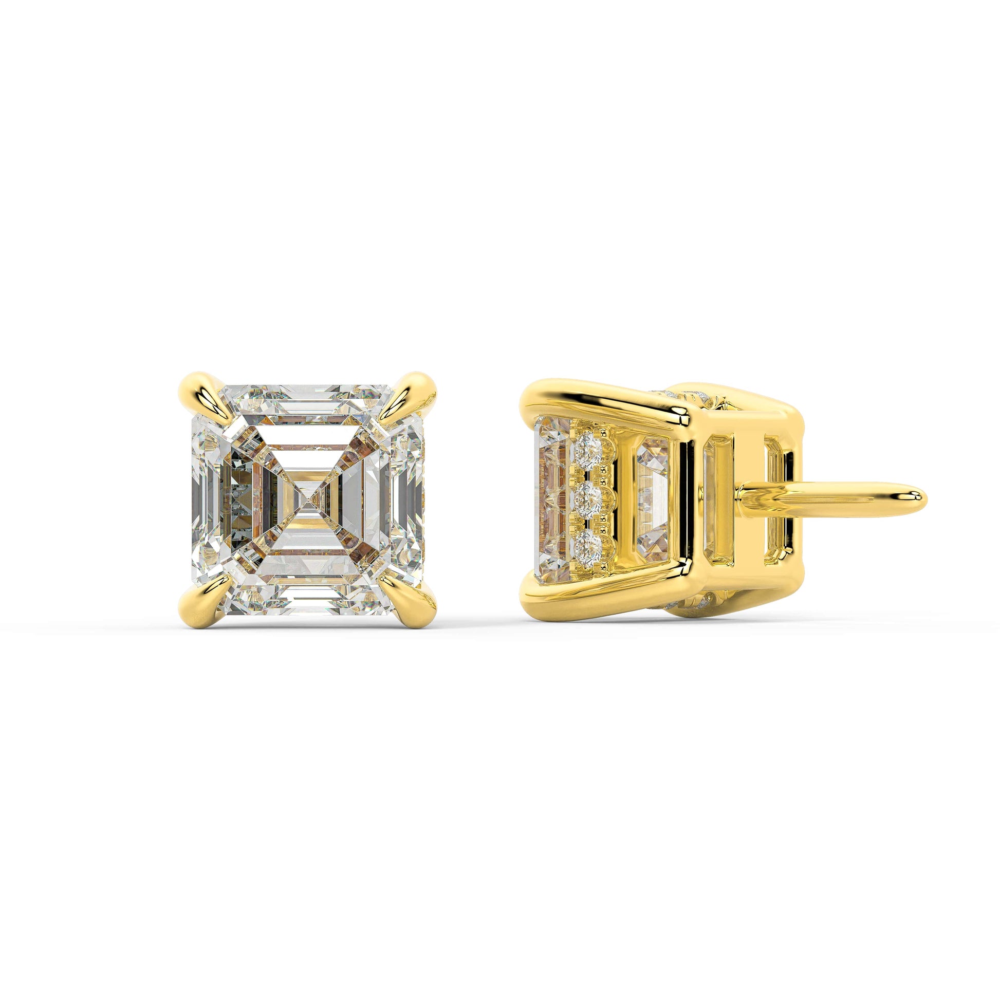 Asscher Studs