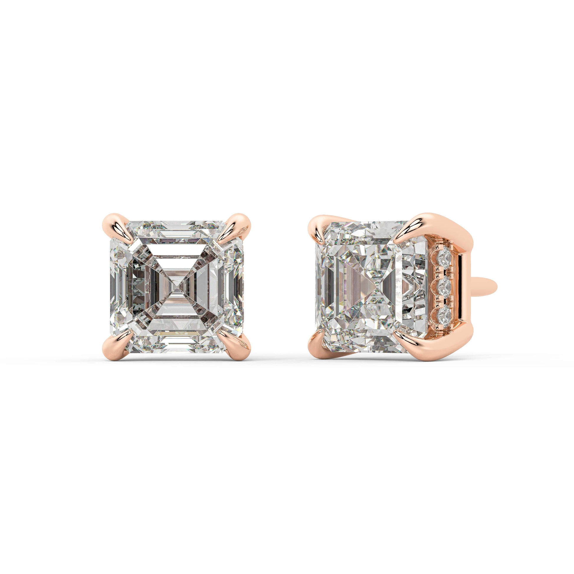 Asscher Studs