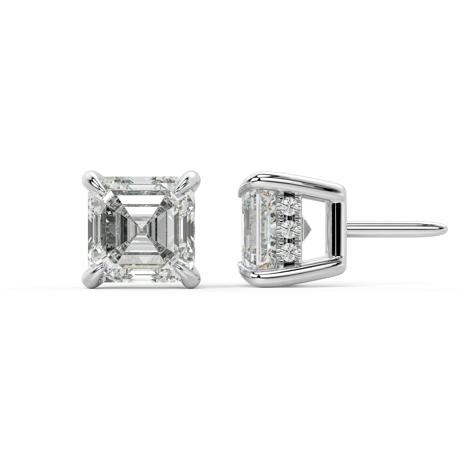 Asscher Studs