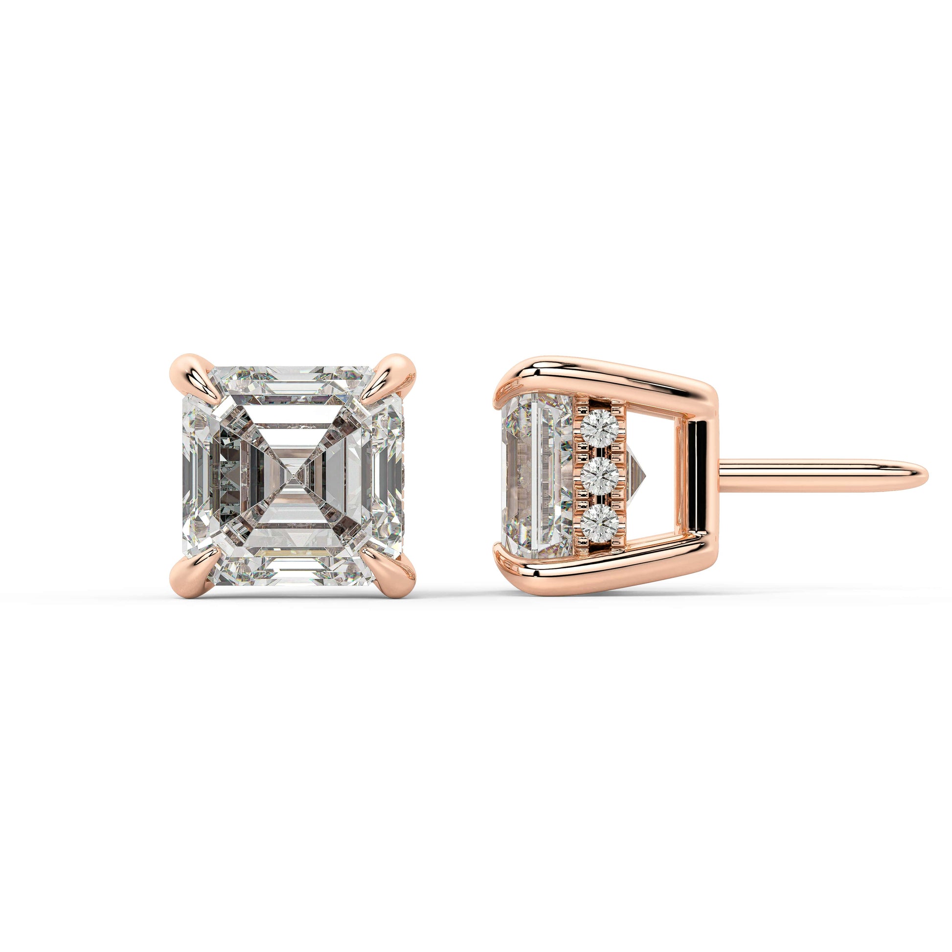 Asscher Studs