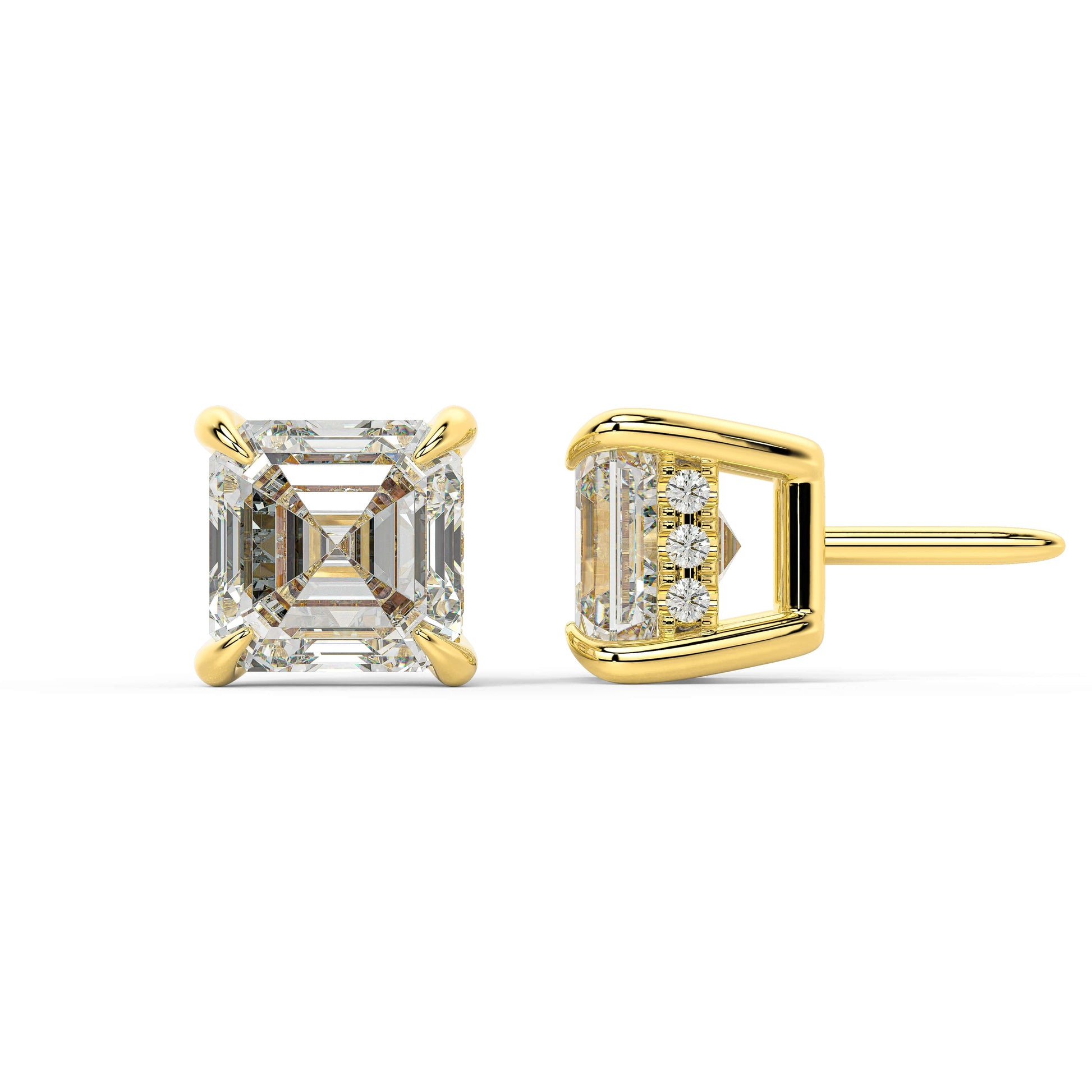 Asscher Studs