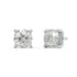 Angled perspective of white gold lab-grown diamond asscher earrings with sparkling geometric square stone, pair displayed, elegant bridal diamond studs