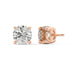 Backside of rose gold Round Hidden Halo earring with double notch backs offering refined comfort and brilliance that captivates eternally.