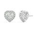Back view of white gold Heart Halo earring highlighting double notch backs hypoallergenic feather light for secure comfort that shines forever in sustainable premium craft.