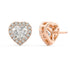 Back view of rose gold Heart Halo earring with double notch backs ensuring endless wear stability for planet-positive luxury and secure comfort.