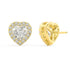Back view of yellow gold Heart Halo earring with double notch backs ensuring comfortable daily secure ultralight profile offering endless wear and stability for planet-positive luxury.