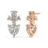Back view of rose gold Diamore Earrings with double notch backs ensuring secure fit for shine that tells your story from meetings to toasts.