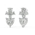 Angled view of white gold Diamore Earrings revealing 10 lab grown diamonds with VS plus clarity DEF color for balanced bold visual scale and low profile.