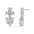 Side profile of white gold Diamore Earrings illustrating post and sculptural floral arrangement for hypoallergenic ultralight secure wear all day.