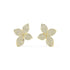 Pair of Aalaya Pave 2.88 CTW lab-grown diamond floral stud earrings in yellow gold, showcasing 156 pave-set rounds in a refined multi-petal design for subtle sparkle and quiet luxury.