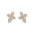 Pair of Aalaya Pave 2.88 CTW lab-grown diamond floral stud earrings in rose gold, with 156 pave-set rounds forming a petal cluster for intricate detail and subtle sparkle.