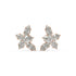 Pair of Alure Clusters 4.38 CTW lab-grown diamond floral stud earrings in rose gold, with marquise and pear cuts forming a blooming cluster for unmatched sparkle.
