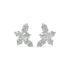 Pair of Alure Clusters 4.38 CTW lab-grown diamond floral stud earrings in white gold, featuring marquise and pear cuts in a timeless blooming cluster for effortless sparkle.