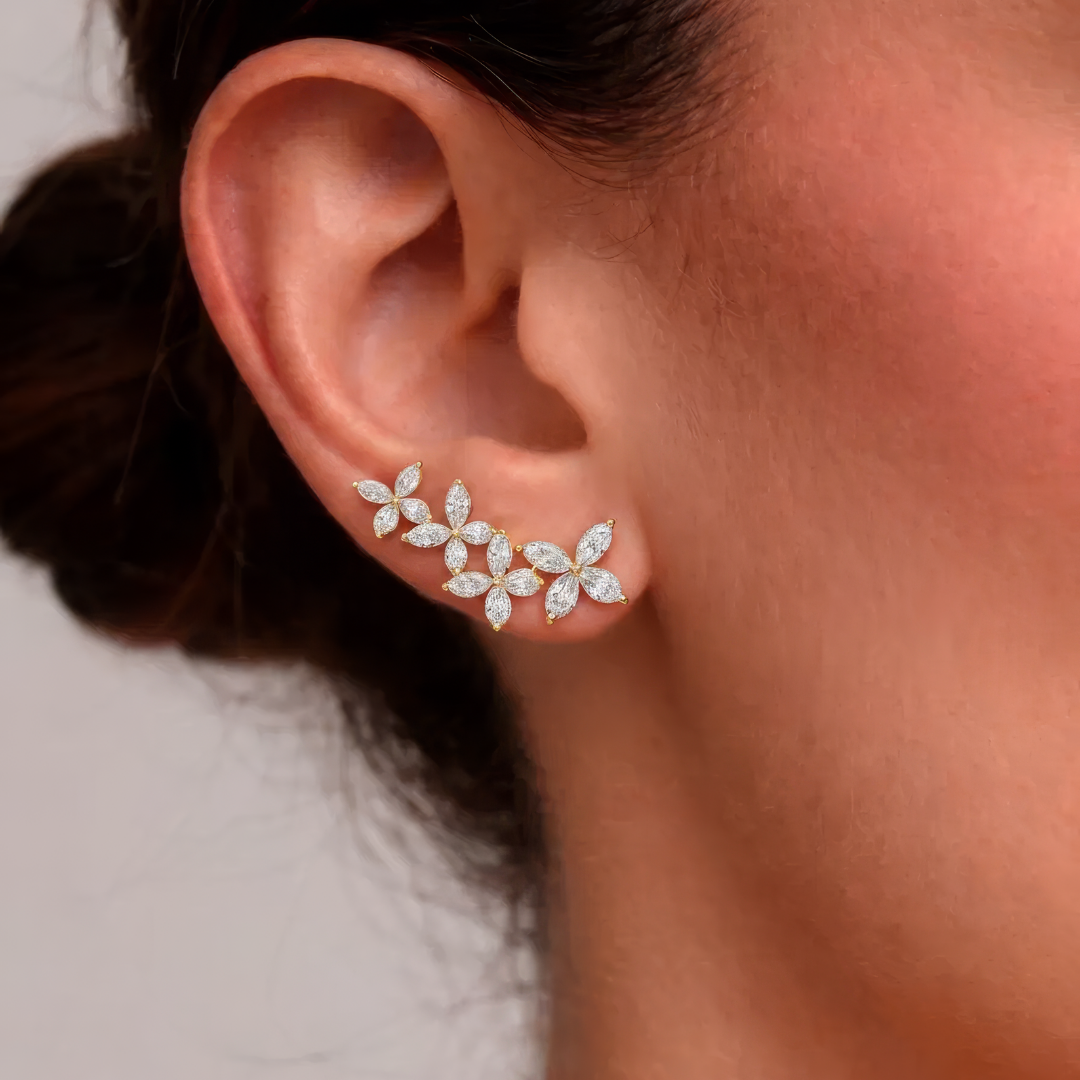 Fiore di Stelle Ear Climbers