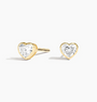 Heart Lab-Grown Diamond Bezel Earrings | Diamore Luraya