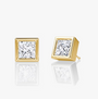 Princess Lab-Grown Diamond Bezel Earrings | Diamore Luraya