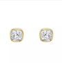Cushion Lab-Grown Diamond Bezel Earrings | Diamore Luraya