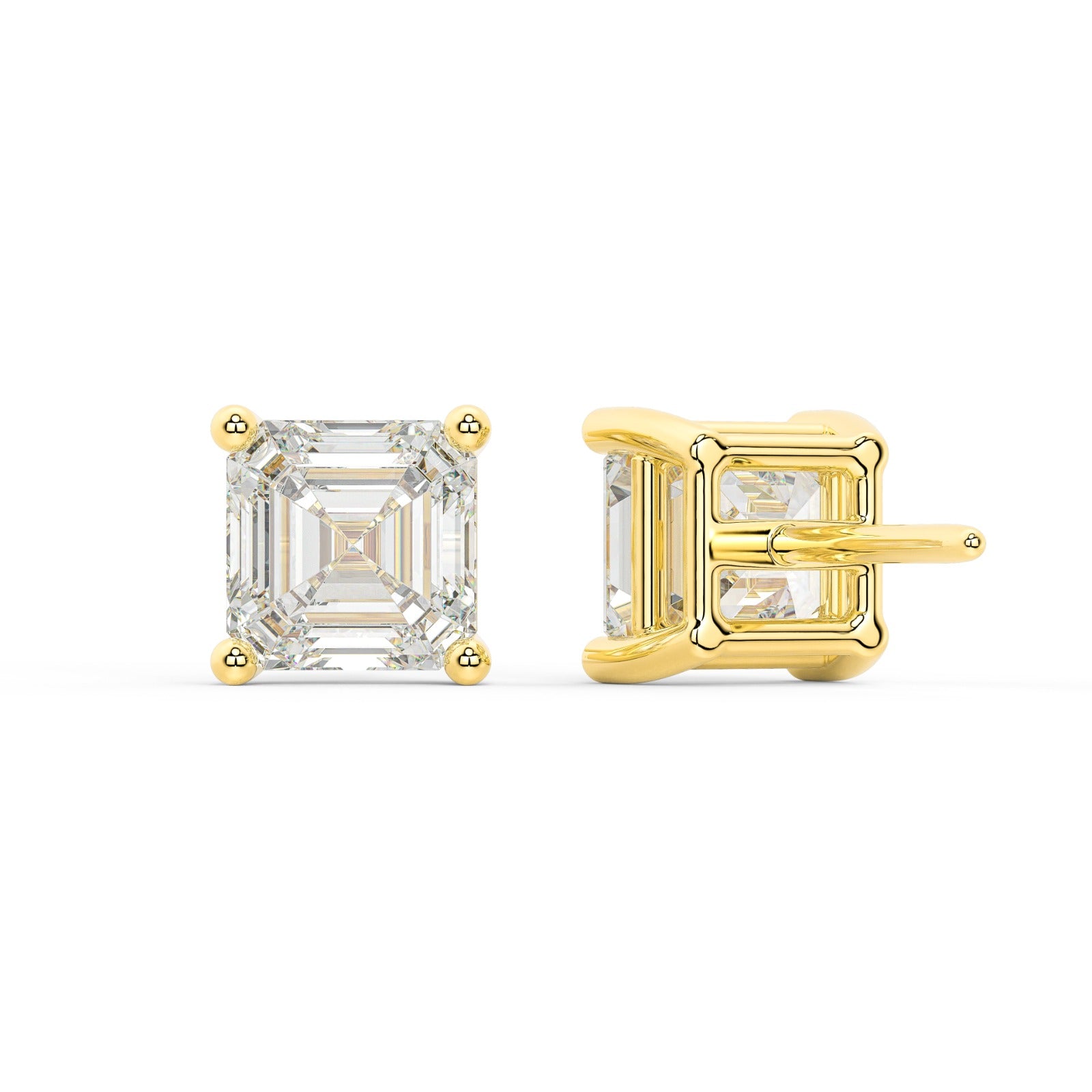 Asscher Studs