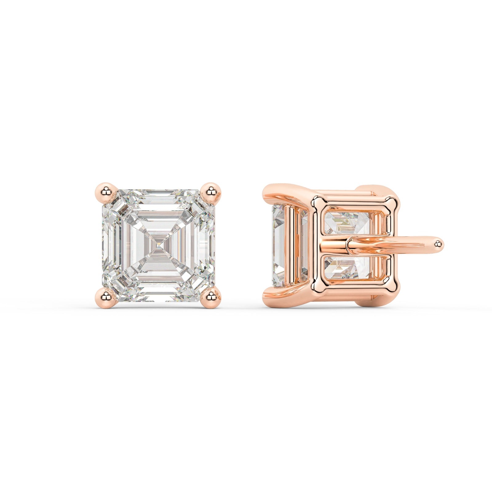 Asscher Studs
