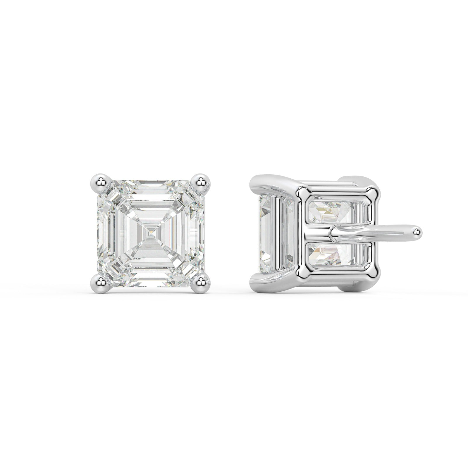 Asscher Studs