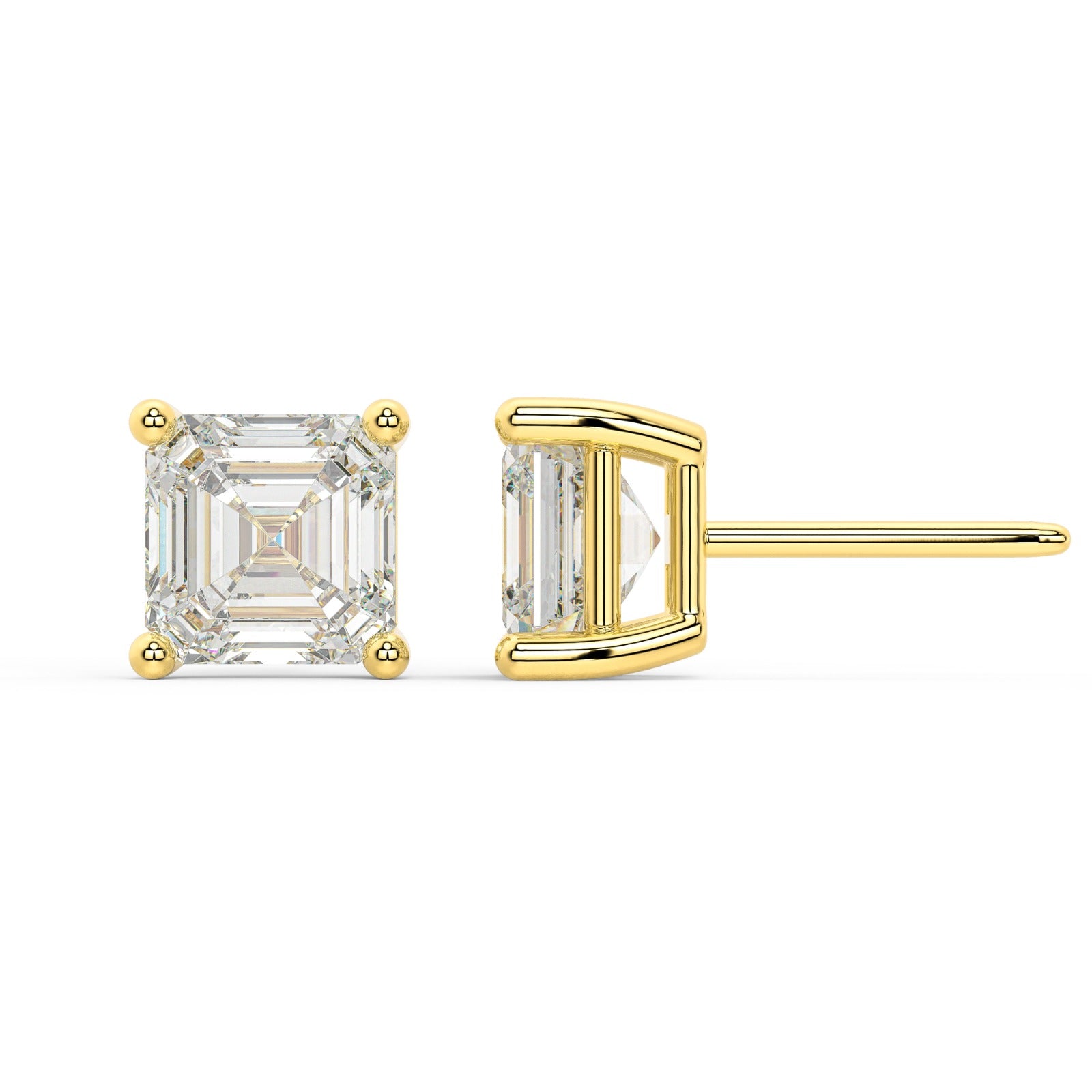 Asscher Studs