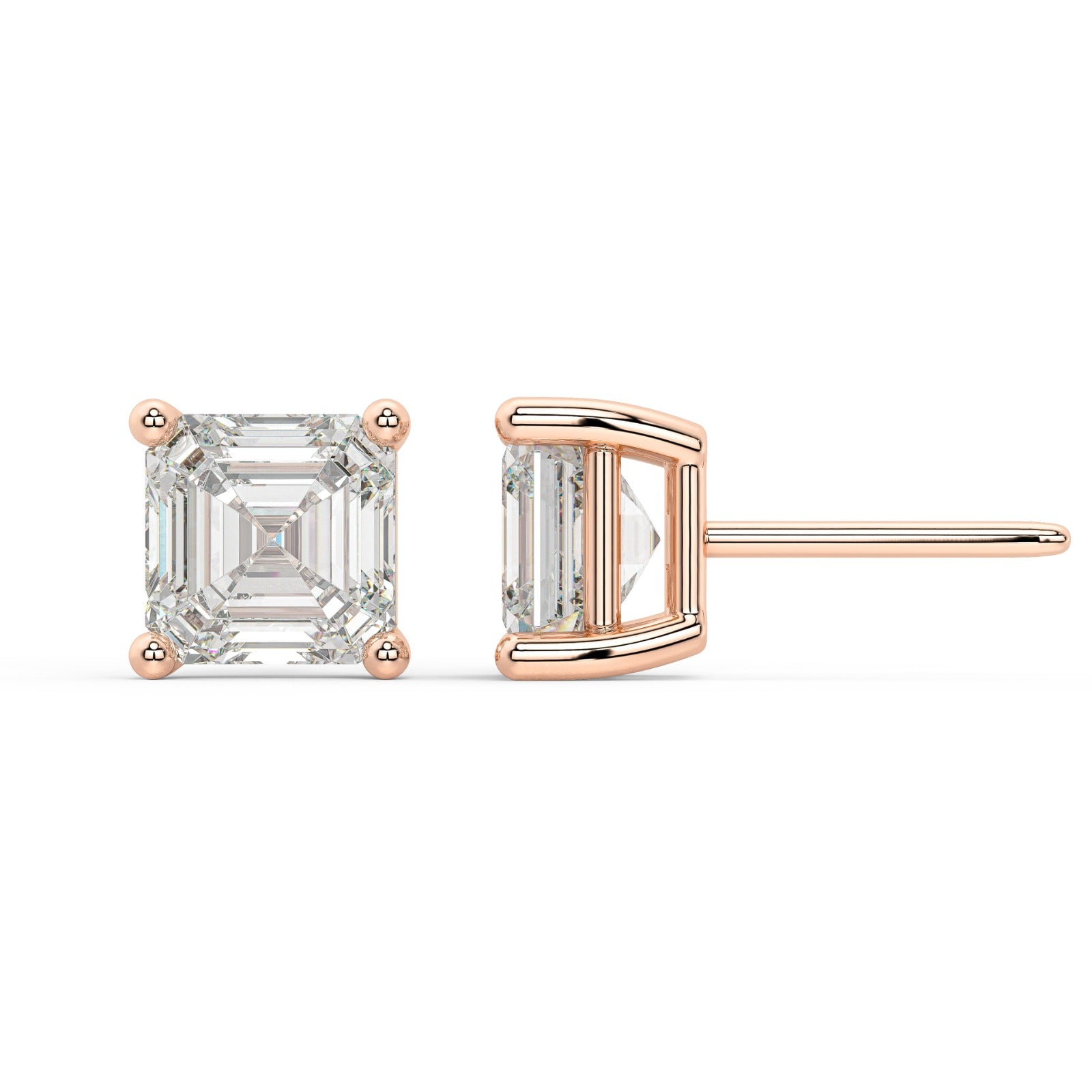 Asscher Studs
